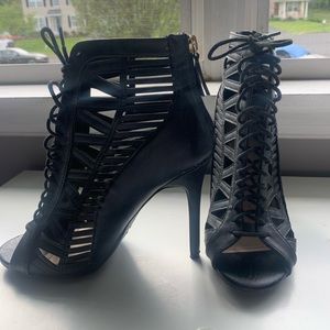 Black Lace up Heels